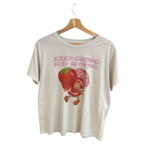 Strawberry Shortcake Tops - Strawberry Shortcake “Keep Going Keep Growing” Cream Graphic T-Shirt XL